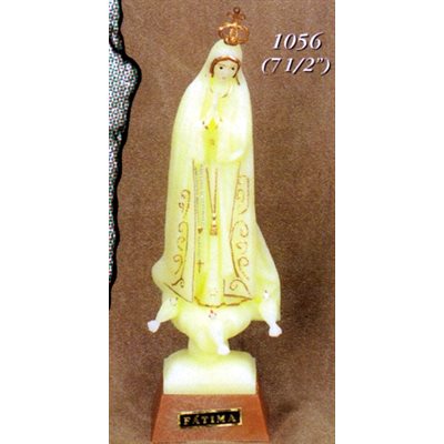 Our Lady of Fatima Luminous Plastic Statue, 7.5" (19 cm)