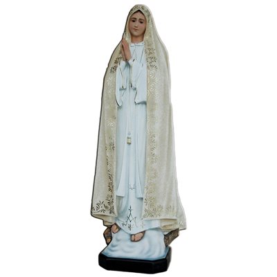 Our Lady of Fatima Color Fiberglass Outdoor Statue, 47"