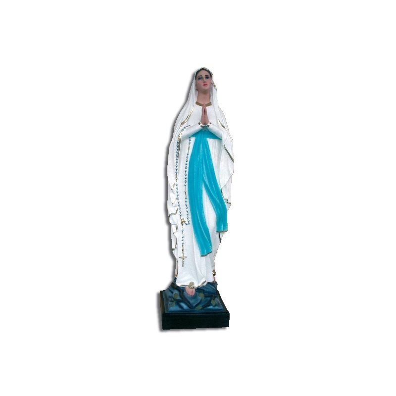 Our Lady of Lourdes Color Fiberglass Outdoor Statue, 33.5"