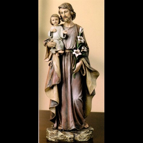Statue Saint Joseph 10" (25.5 cm) en résine