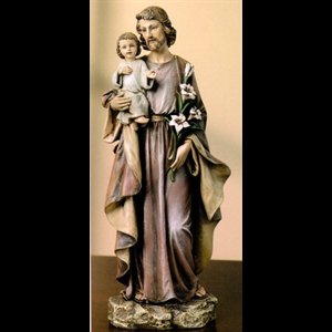 St. Joseph Resin Statue, 12" (30.5 cm)