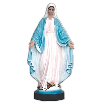 Our Lady of Grace Color Fiberglass Outdoor Statue, 51"