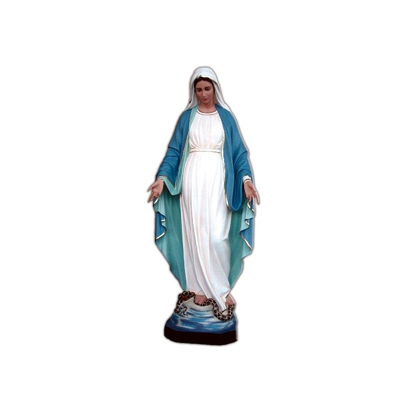 Statue ext. Immaculée Conception 71" (180 cm) en FDV Couleur