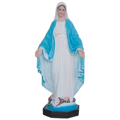 Our Lady of Grace Color Fiberglass Outdoor Statue, 33.5"