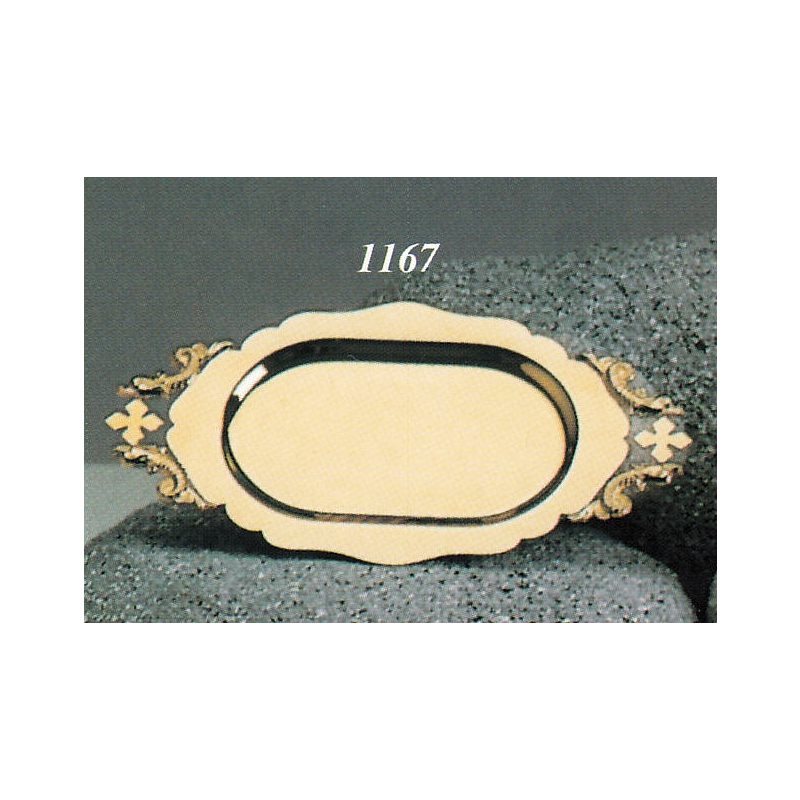 Plateau à burettes doré 10.25" x 6" (26 x 15 cm) Plateau à burettes doré 10.25" x 6" (26 x 15 cm)