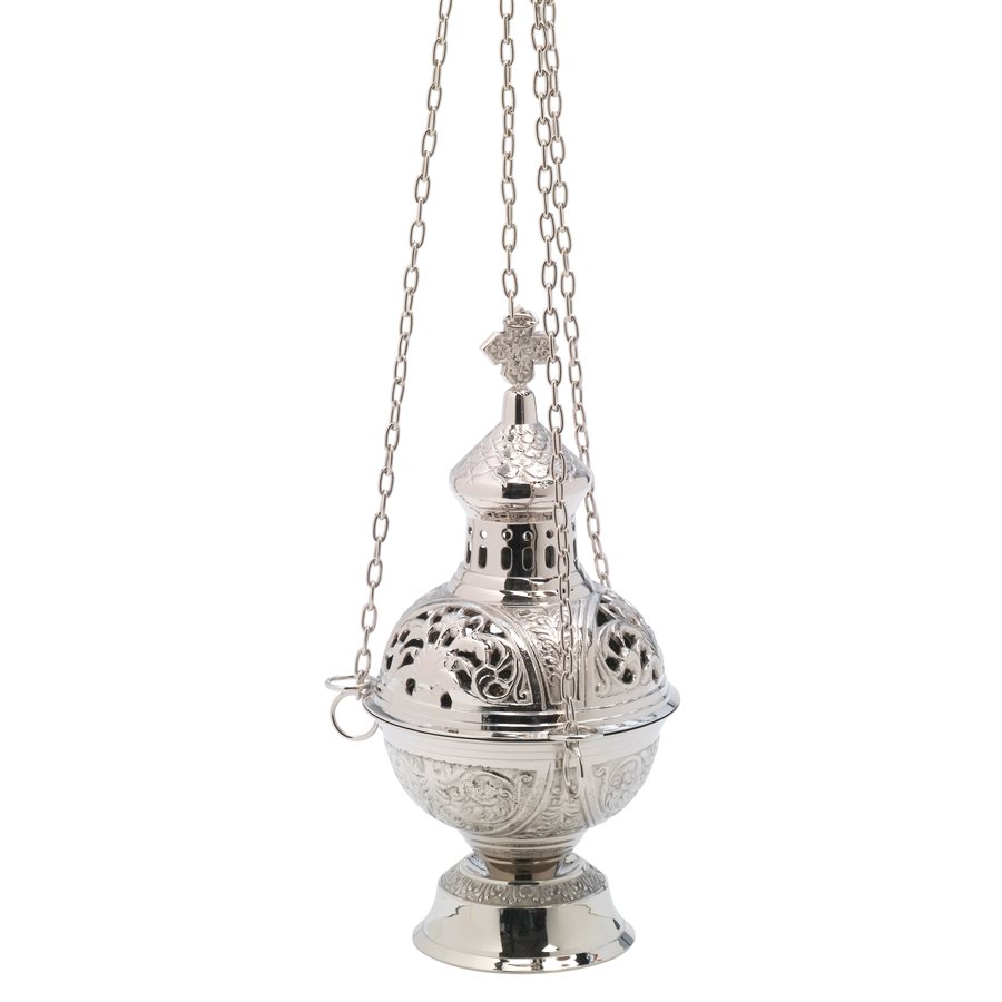 Silver Plated Brass Censer 11" (28 cm)