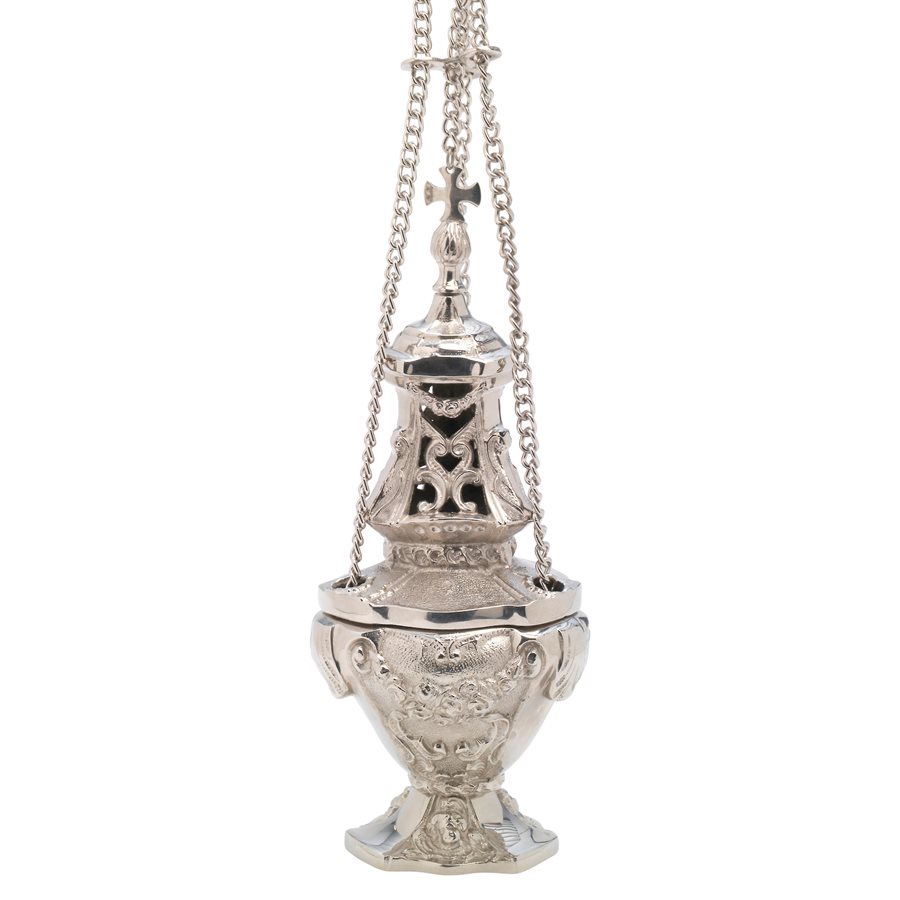 Silver Plated Brass Censer 12" (30 cm)