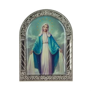 Virgin Mary Pewter Frame, 2½" x 3½"