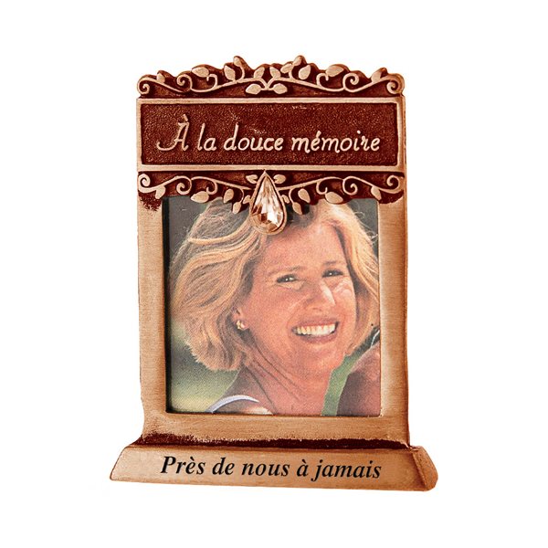 "À la douce mémoire" Pewter Frame, French