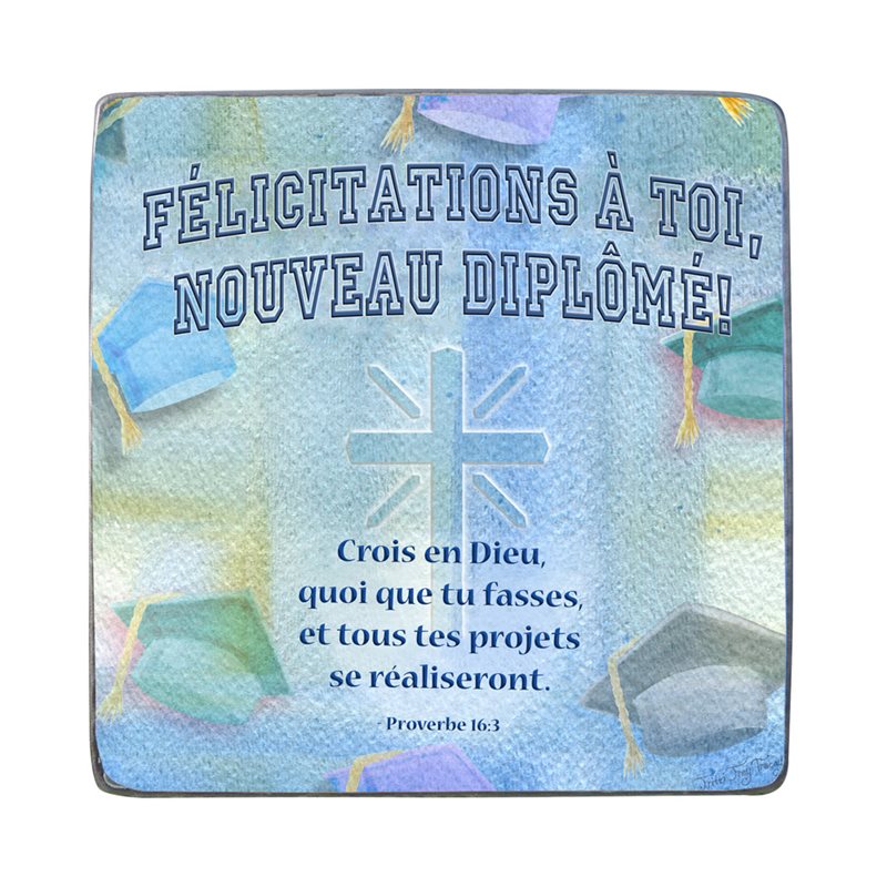 Hand-polished metal plate, "Graduation", French