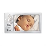 Cadre inox "Bless This Child", 10 x 15 cm, Anglais