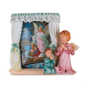 'Angel & Boy'' Resin Picture Frame, 5½''