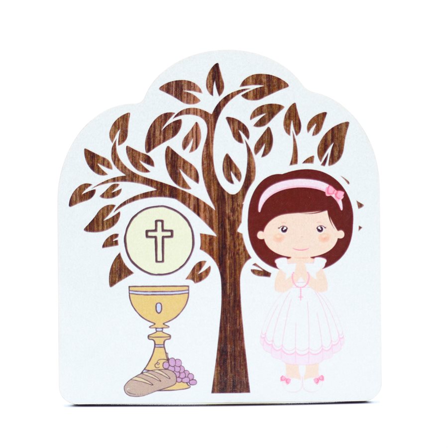 First communion souvenir for girl, MDF 5mm, 4.3"