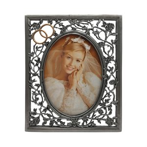 Wedding Pewter Picture Frame, for 5 x 7 Picture