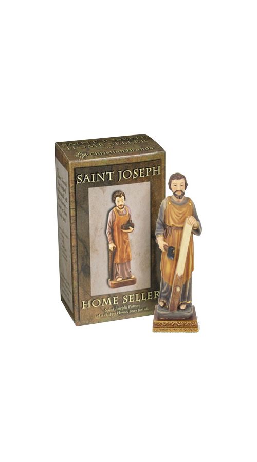 'St. Joseph'' Home Seller Kit, 4'' Statue, Bilingual
