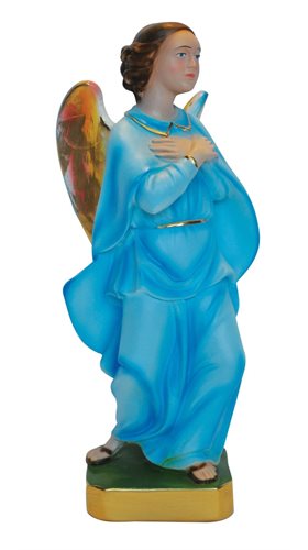 Statue de Saint Gabriel, plâtre coloré, 30,5 cm