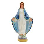 Statue Immaculée Conception, plâtre coloré et nacré, 30,5 cm