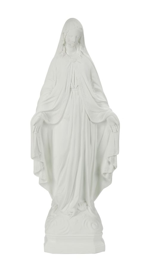 'OLG'' White Vinyl Outdoor Statue, 24"