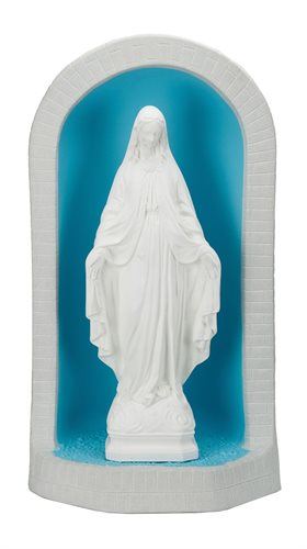Vinyl Grotto for 24" Outdoor Statue, Blue & W