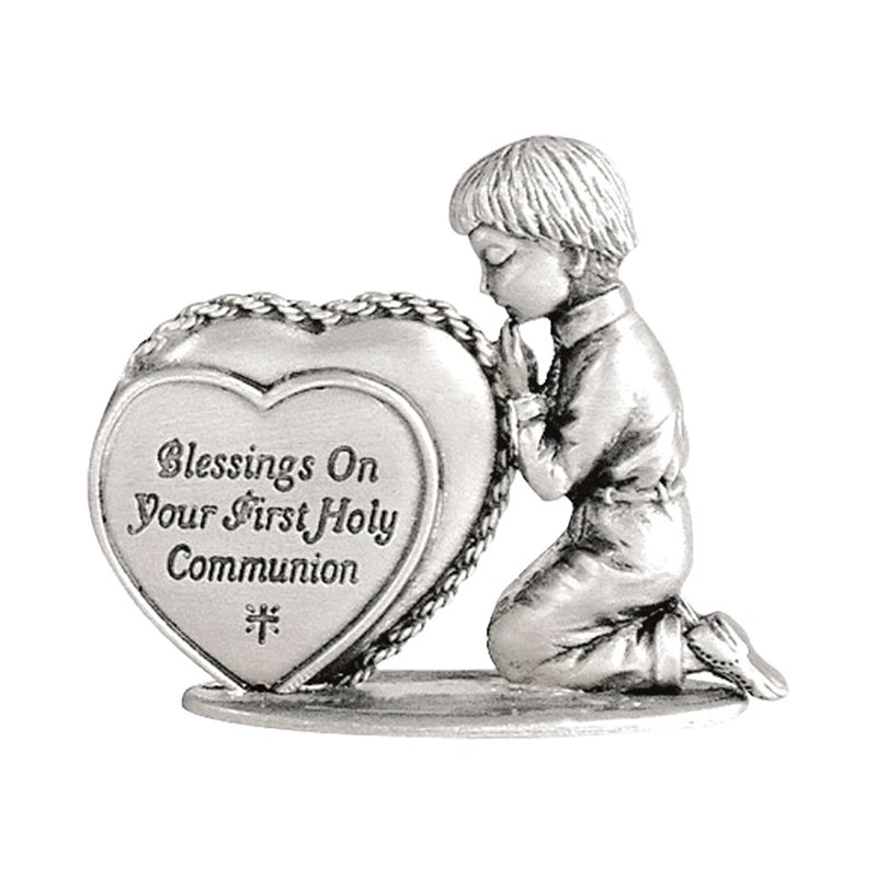 1st Communion Pewter Figure for Boy, 3'', E