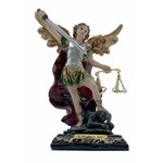 'St. Michael'' Coloured Resin Statue, 6"
