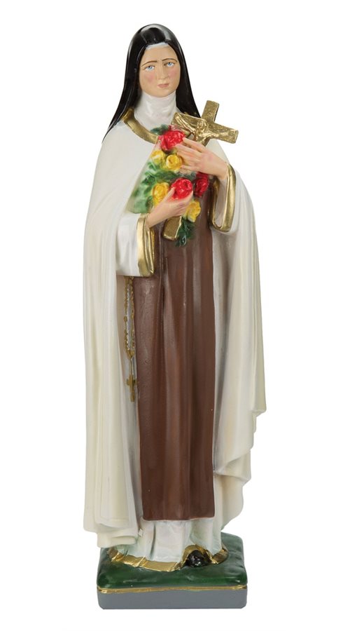 Statue Sainte Thérèse, plâtre coloré, 61 cm