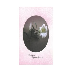 Cartes de condoléances, 10,8 x 18,4 cm, Français / pqt 25
