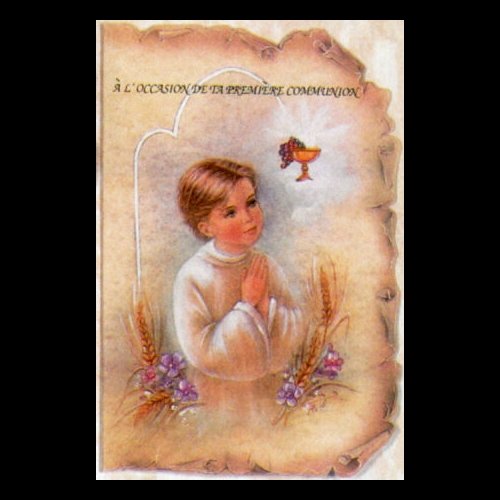 Carte 1ère Communion Garcon 4.5" x 7" (11.4 x 18 cm) / un