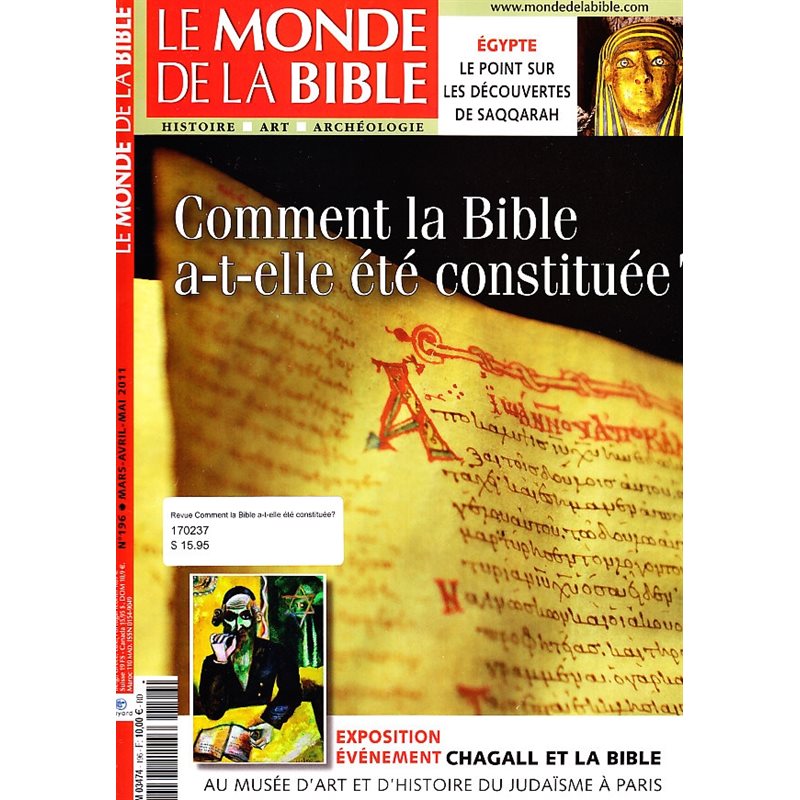 Revue Comment la Bible a-t-elle été constituée?