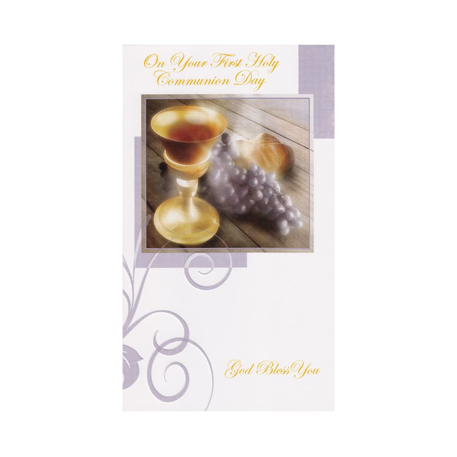 Cartes Communion et env., 18 cm, Anglais / un