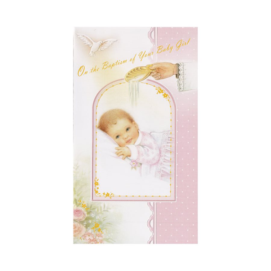 Baptism Cards w / Env., 7", English / ea