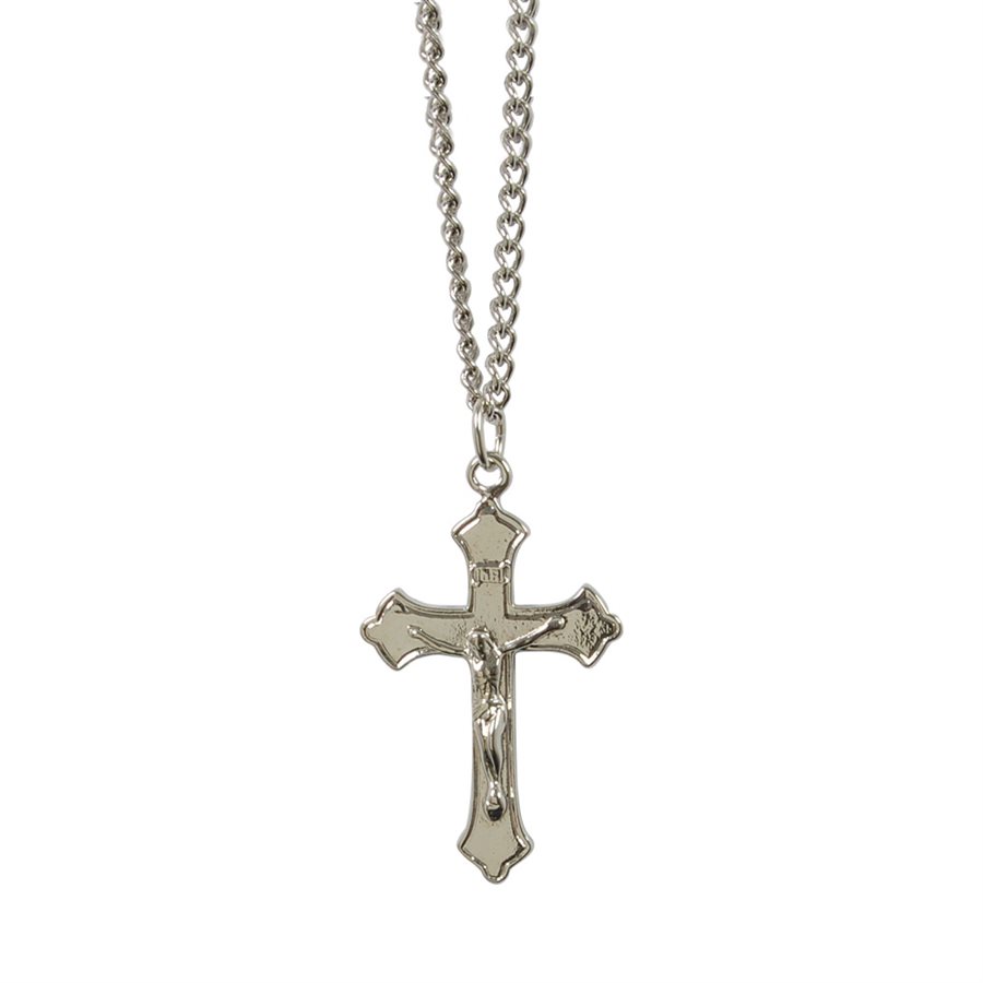 Boxed S-F Chain & Crucifix Pendant, 24"
