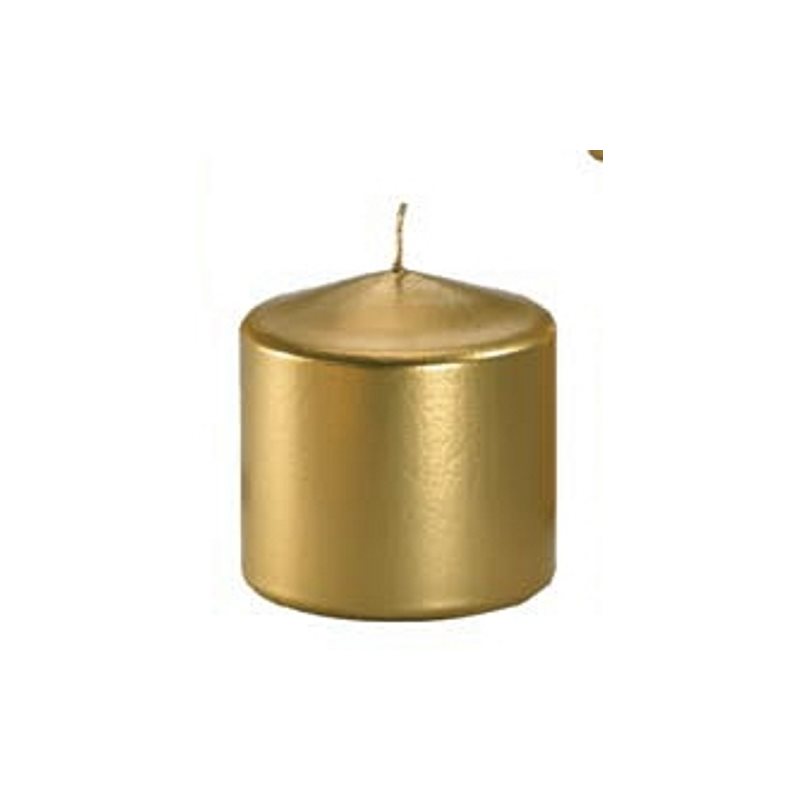 3" x 3" Pillar Candle Metallic GOLD / un