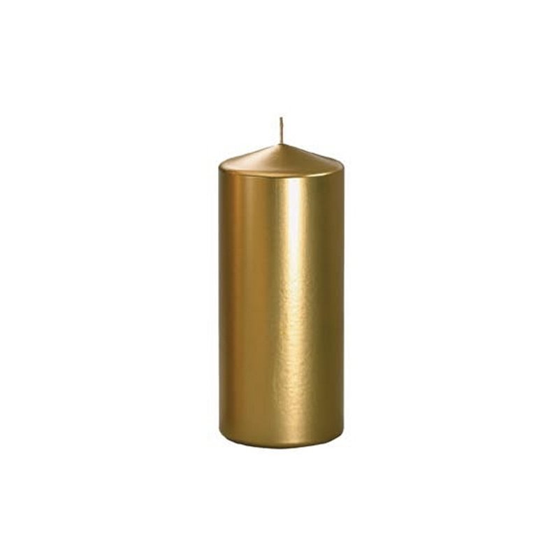 3" x 7" Pillar Candle Metallic GOLD / un