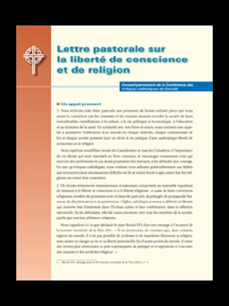 Lettre pastorale sur la liberté de conscience..(French book)