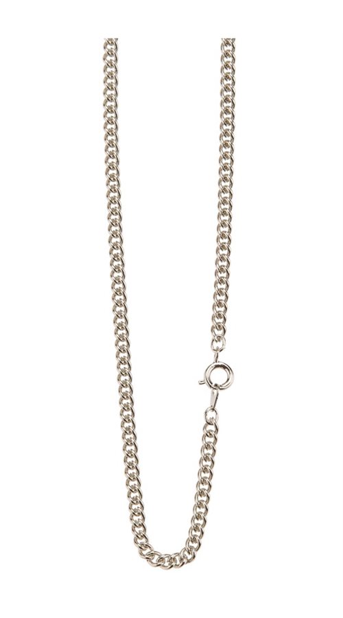 Silver-Plated Chain with Clasp, 24"