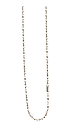Silver-Finish Nickel Bead Chain, 24"