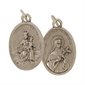 Médaille Saint Thérèse et Mont Carmel, métal oxydé  /  un