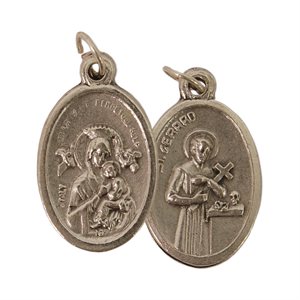 ''St. Gerard & Perpetual Help'' Oxidized Medal / ea