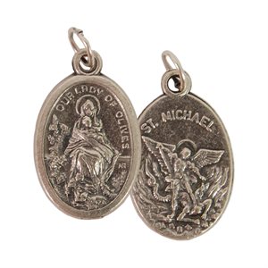''OLO & St. Michel'' Oxidized Medal / ea