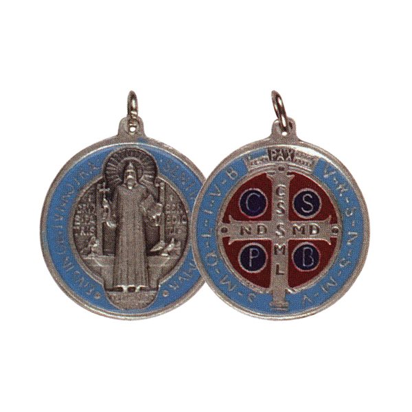 ''St. Benedict'' Coloured Medal 1 1 / 2'' / ea