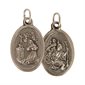 ''St. Rita & St. Christopher'' Oxidized Medal  /  ea