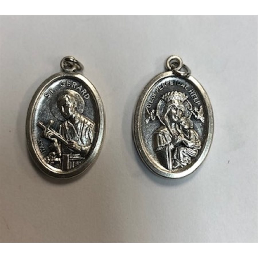 Médaille Saint Gérard & N.D. Perp. Secours 7 / 8" (22mm) / un