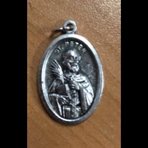 St. Peter Oxidized Medal, 7 / 8" (22mm) / ea