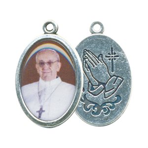 ''Pope Francis'' Coloured Medal / ea