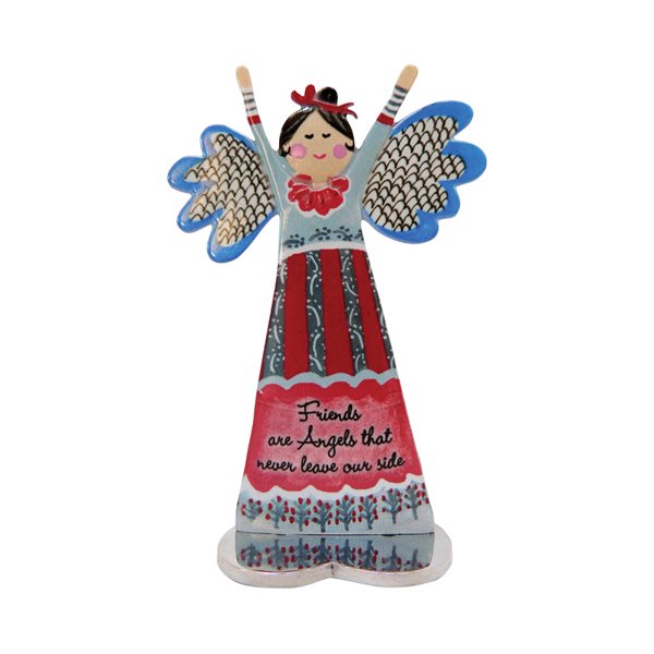 Figurine d'ange, base en coeur, «Friends», 12,7cm, Anglais