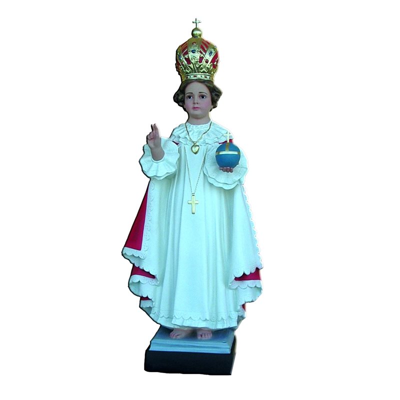 Statue ext. Jésus de Prague 45" (115 cm) en FDV Couleur