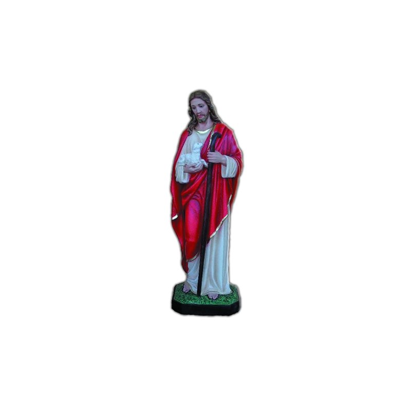 Statue ext. Bon Pasteur 32" (80 cm) en FDV Couleur