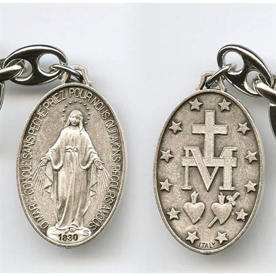 Porte-clés médaille miraculeuse 3,5 cm