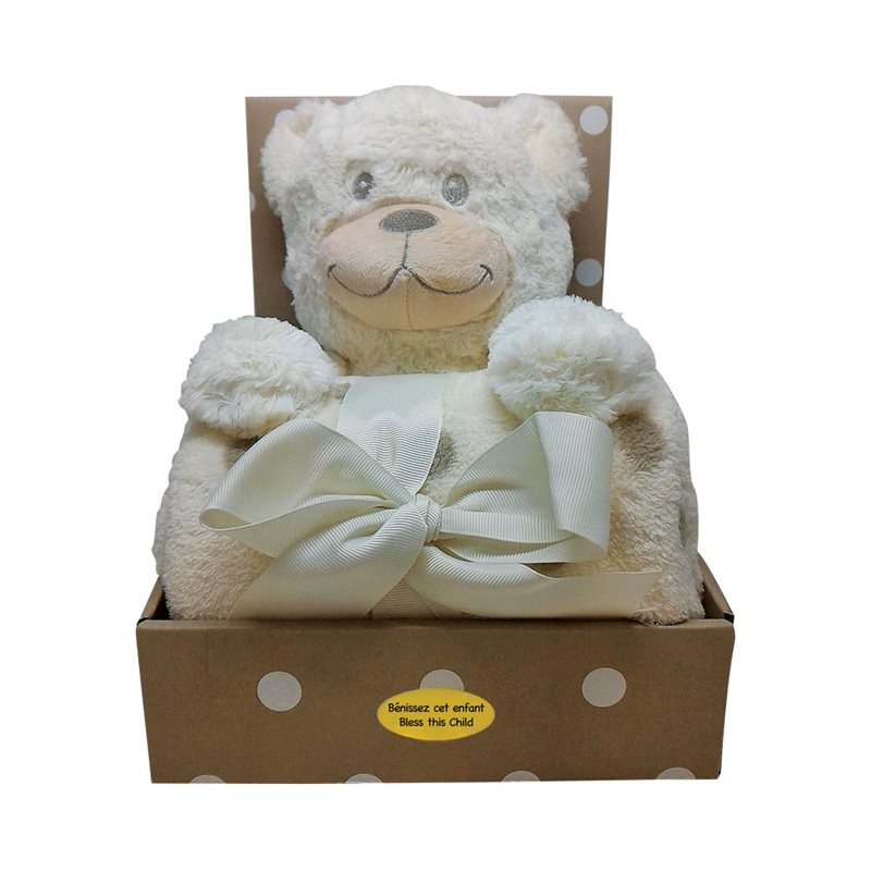 Beige Pooh plush with towel